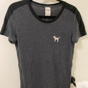 Victoria secret PINK black tshirt with bedazzle